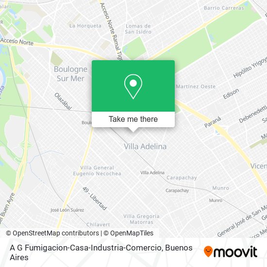 Mapa de A G Fumigacion-Casa-Industria-Comercio