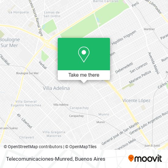 Telecomunicaciones-Munred map