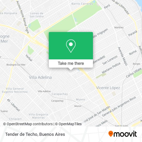 Tender de Techo map