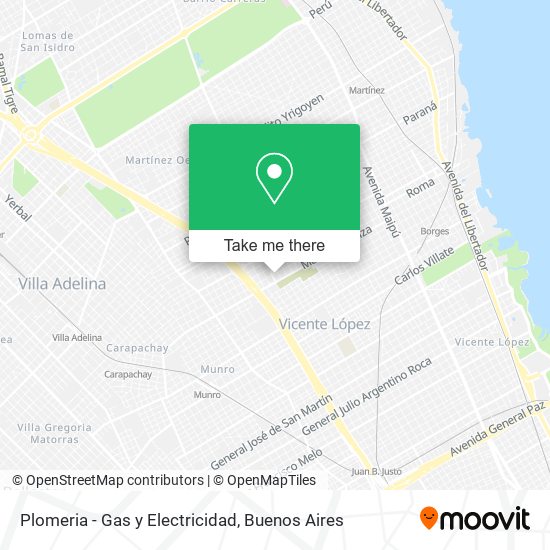 Plomeria - Gas y Electricidad map