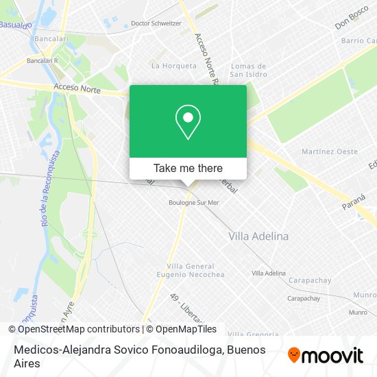 Medicos-Alejandra Sovico Fonoaudiloga map