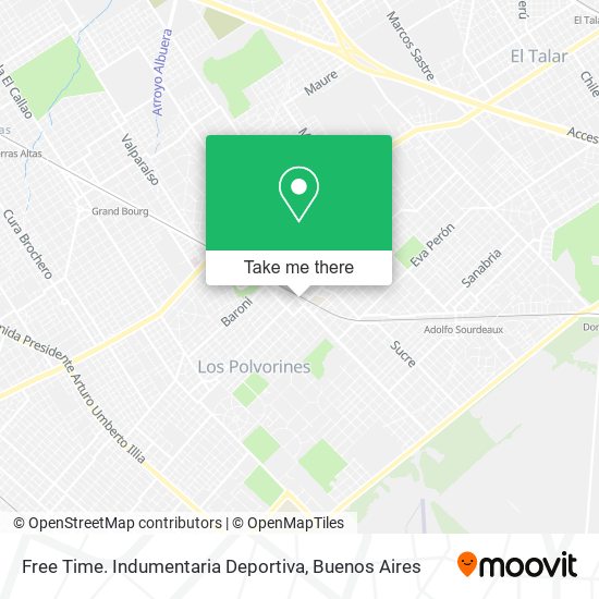 Free Time. Indumentaria Deportiva map