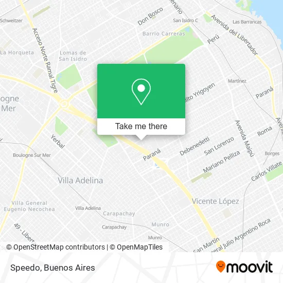 Mapa de Speedo