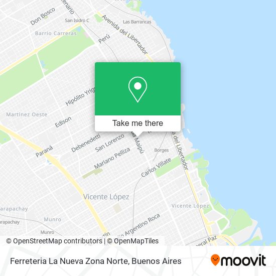 Mapa de Ferreteria La Nueva Zona Norte