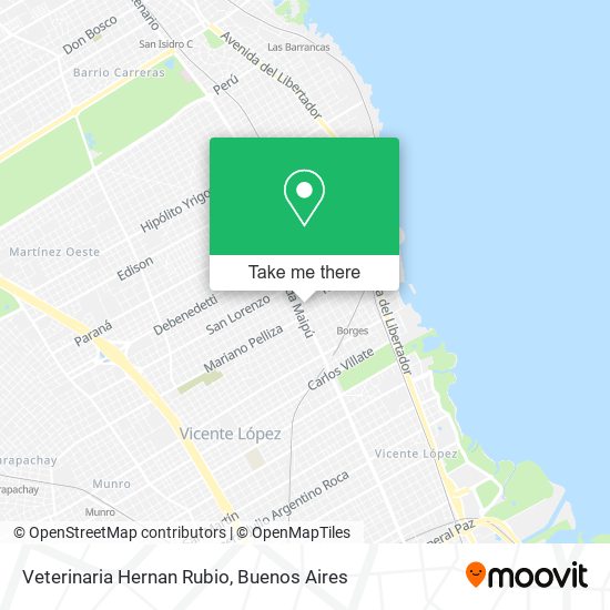 Mapa de Veterinaria Hernan Rubio