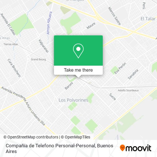 Compañía de Telefono Personal-Personal map