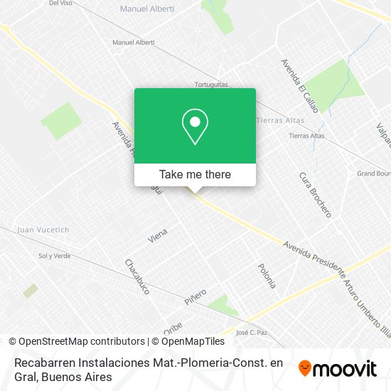 Mapa de Recabarren Instalaciones Mat.-Plomeria-Const. en Gral