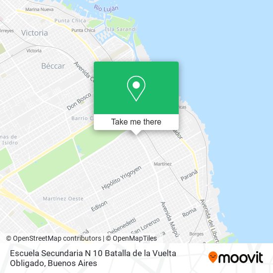 Escuela Secundaria N 10 Batalla de la Vuelta Obligado map