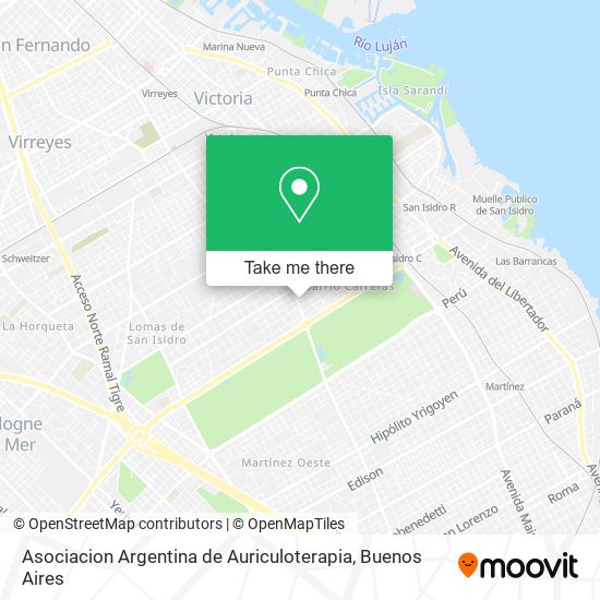 Mapa de Asociacion Argentina de Auriculoterapia