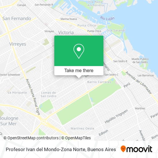 Mapa de Profesor Ivan del Mondo-Zona Norte