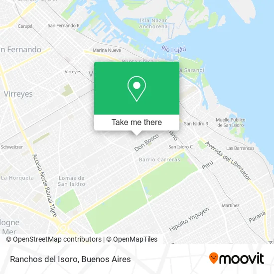 Ranchos del Isoro map