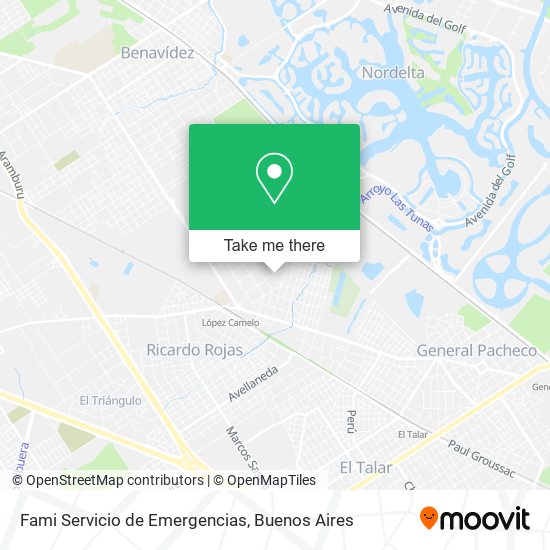 Fami Servicio de Emergencias map