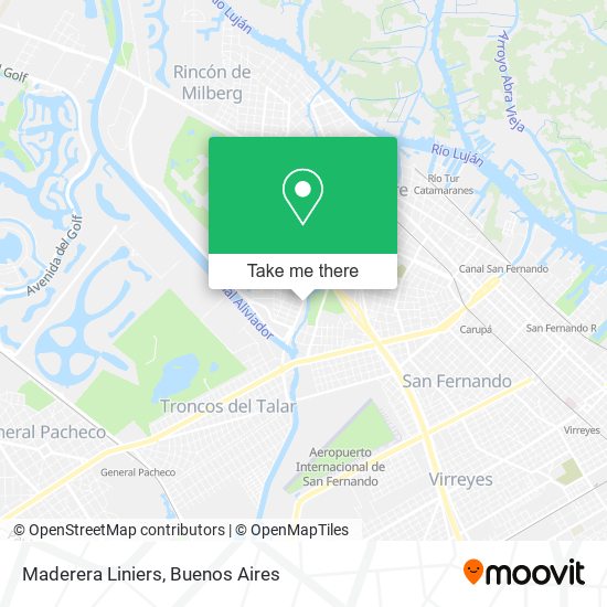 Maderera Liniers map