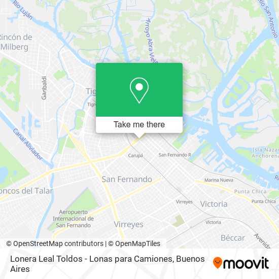 Lonera Leal Toldos - Lonas para Camiones map