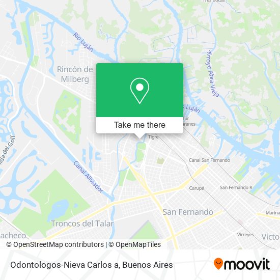 Odontologos-Nieva Carlos a map