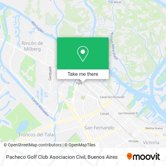 Mapa de Pacheco Golf Club Asociacion Civil