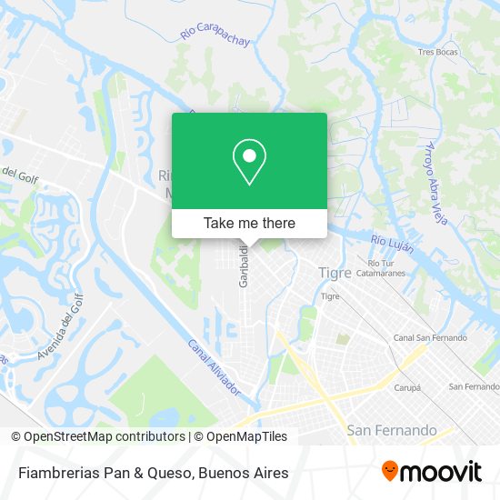 Fiambrerias Pan & Queso map