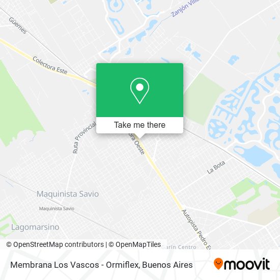 Membrana Los Vascos - Ormiflex map