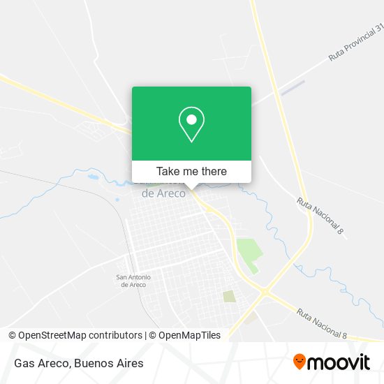 Gas Areco map