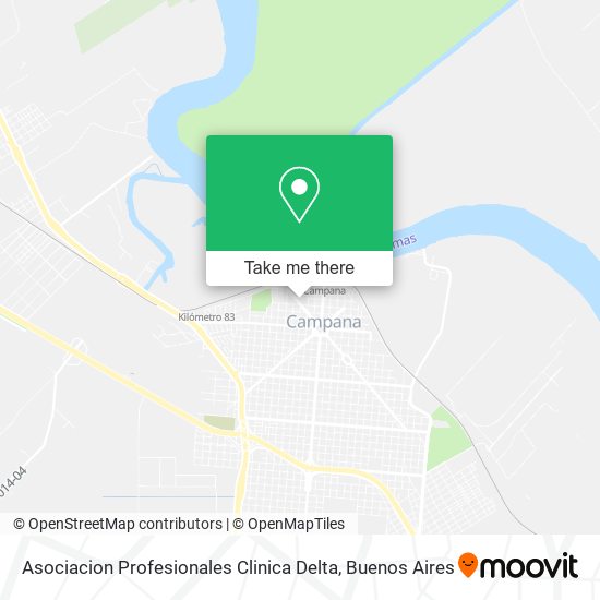 Mapa de Asociacion Profesionales Clinica Delta