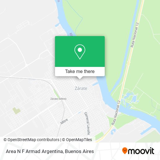 Area N F Armad Argentina map