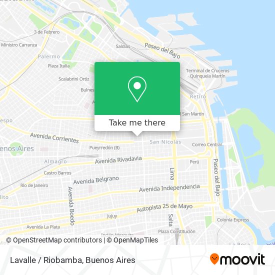 Lavalle / Riobamba map