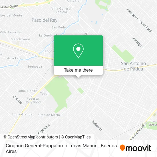 Cirujano General-Pappalardo Lucas Manuel map