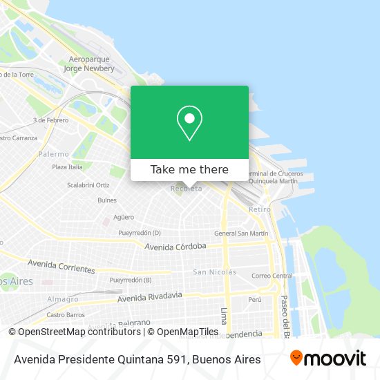 Mapa de Avenida Presidente Quintana 591