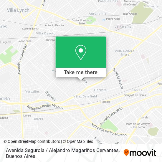 Avenida Segurola / Alejandro Magariños Cervantes map