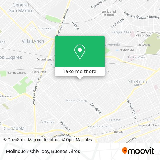Melincué / Chivilcoy map