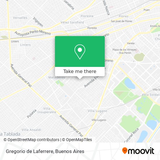 Gregorio de Laferrere map