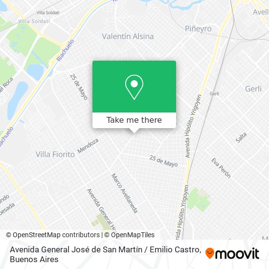 Mapa de Avenida General José de San Martín / Emilio Castro