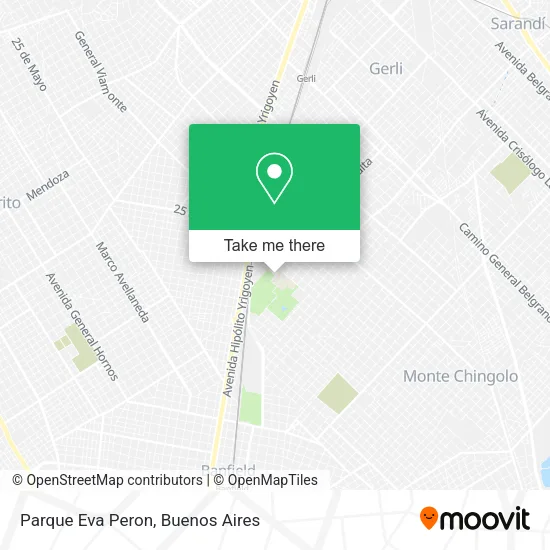 Mapa de Parque Eva Peron