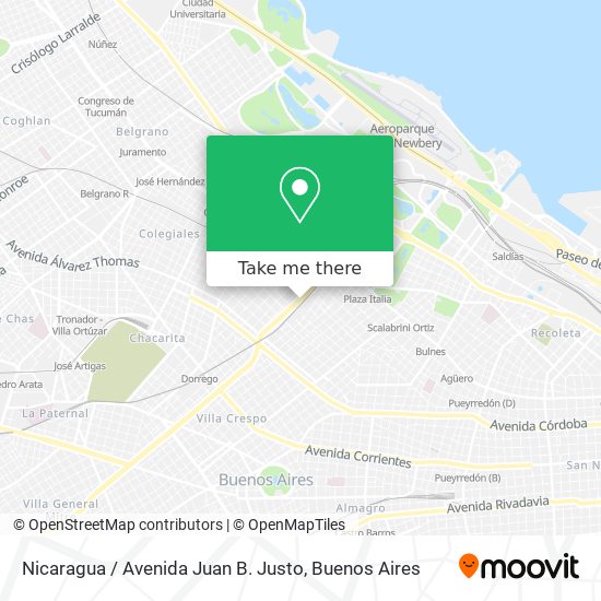 Nicaragua / Avenida Juan B. Justo map
