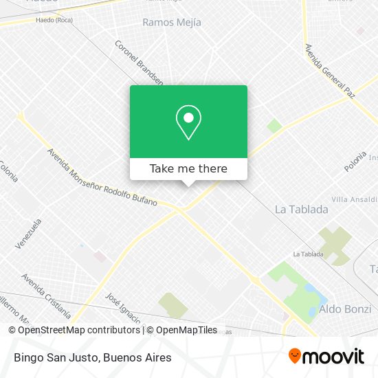 Bingo San Justo map