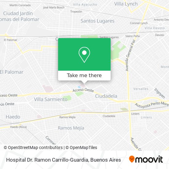 Hospital Dr. Ramon Carrillo-Guardia map