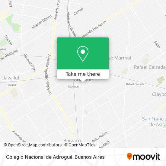 Colegio Nacional de Adrogué map