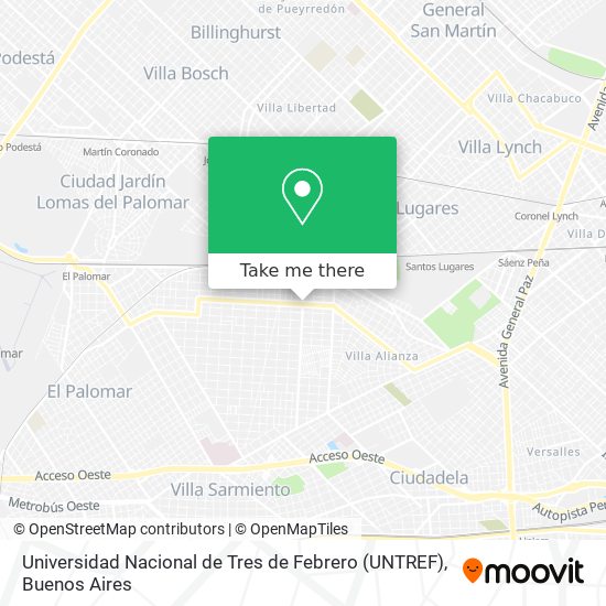 Universidad Nacional de Tres de Febrero (UNTREF) map