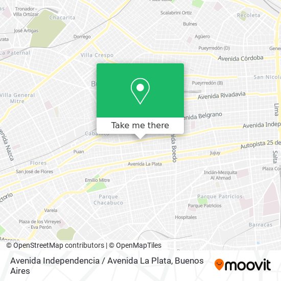 Mapa de Avenida Independencia / Avenida La Plata