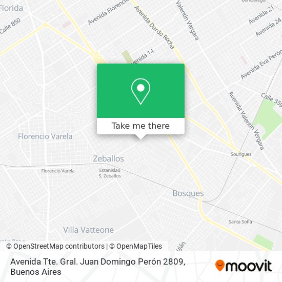 Mapa de Avenida Tte. Gral. Juan Domingo Perón 2809