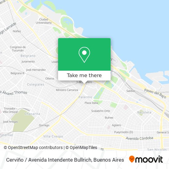 Cerviño / Avenida Intendente Bullrich map