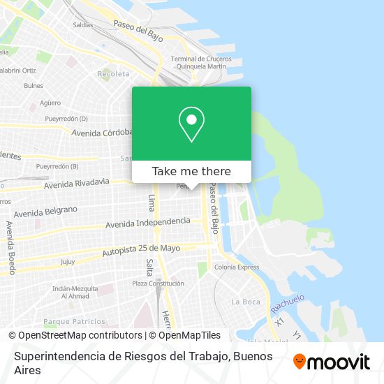 Superintendencia de Riesgos del Trabajo map