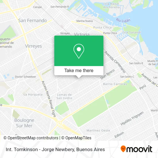 Int. Tomkinson - Jorge Newbery map