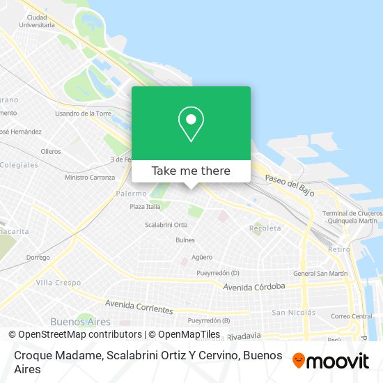 Croque Madame, Scalabrini Ortiz Y Cervino map