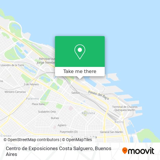 Mapa de Centro de Exposiciones Costa Salguero