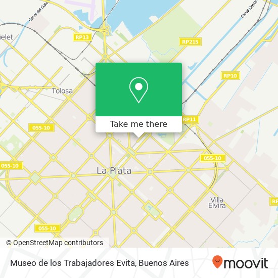 Museo de los Trabajadores Evita map