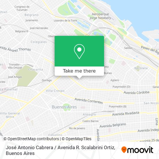 José Antonio Cabrera / Avenida R. Scalabrini Ortiz map
