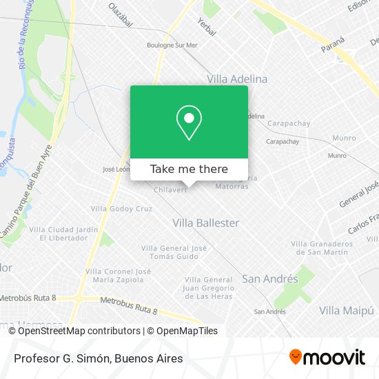 Mapa de Profesor G. Simón
