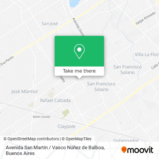 Avenida San Martín / Vasco Núñez de Balboa map