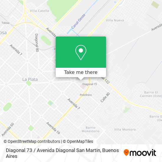 Diagonal 73 / Avenida Diagonal San Martin map